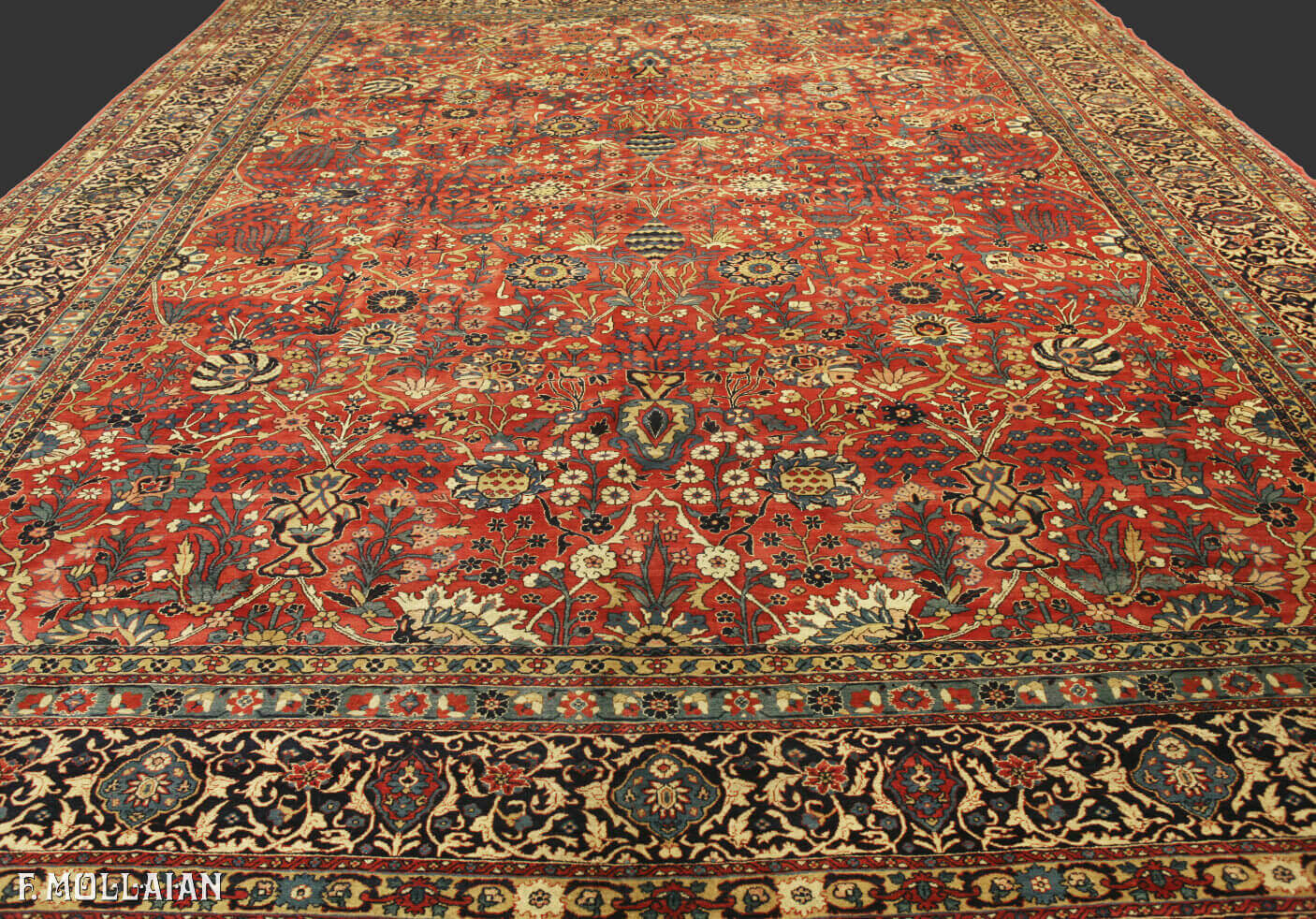 Antique Persian Kerman Signed “OCM” Carpet n°:12689950